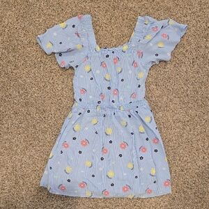 Tommy Hilfiger Light Blue Striped Floral Sundress- 6X